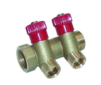 COLECTOR CU ROBINETI BIANCHI 2 CAIx16mmx3/4"