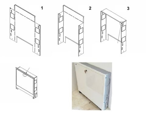 CASETA METALICA PLIATA PENTRU COLECTORI KAN 400 x 450 x 110-170